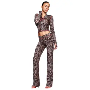 i.m.g.i.a Blare Trackpant Dark Leopard Color, Y2K Style, Elastic Waist Pants, Buttery Fabric, Tracksuit Set