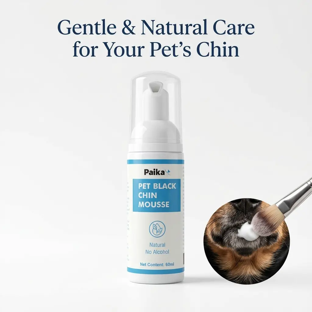 Pet Chin Care Mousse, Paika Pet Grooming Essentials, Gentle Cleanser & Moisturizer, Suitable for All Breeds, Enhances Skin Health
