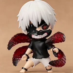 Tokyo-Ghoul Q Version Action Figure | Ken Kaneki #2734 | Fully Articulated Chibi Doll with Interchangeable Faces, Kagune & Mask Accessories | Collectible Anime Statue, Boxed Model Toy, Ideal Gift for Tokyo-Ghoul Fans & Anime Collectors