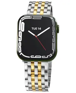 Seven-link Dressy Watch Bands for Apple Watch Silver and Gold Two Tones Gold Rose Gold with Manufacturer Warranty