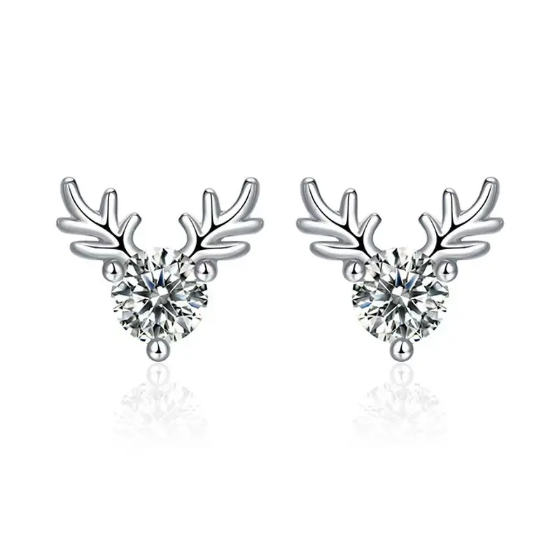 ED19 Antlers Ear Nails [White Diamond 50