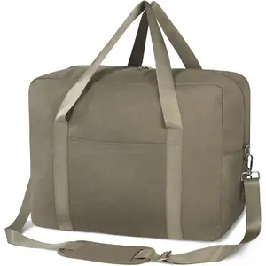 Personal Item Bag 18x14x8 Underseat Travel Duffel Bag Carry on Luggage for Women and Men 30L (With Shoulder Strap)