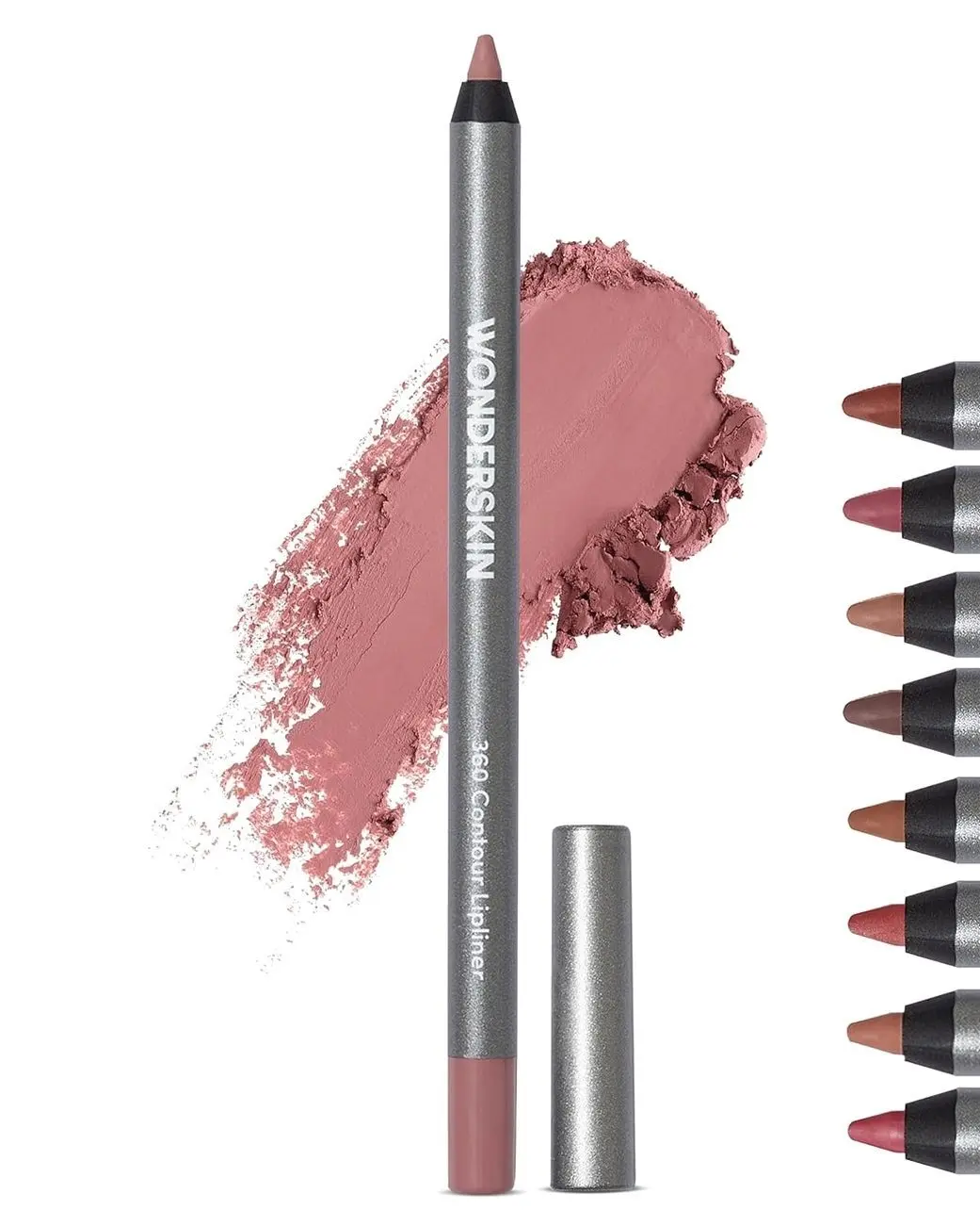 (1pcs) Wonderskin Lipliner Pencil - 360 Contour Lipliner, Long Lasting, Sharpenable, Waterproof and Transfer-Proof Brown Lip Liner Pencil (Saddle)