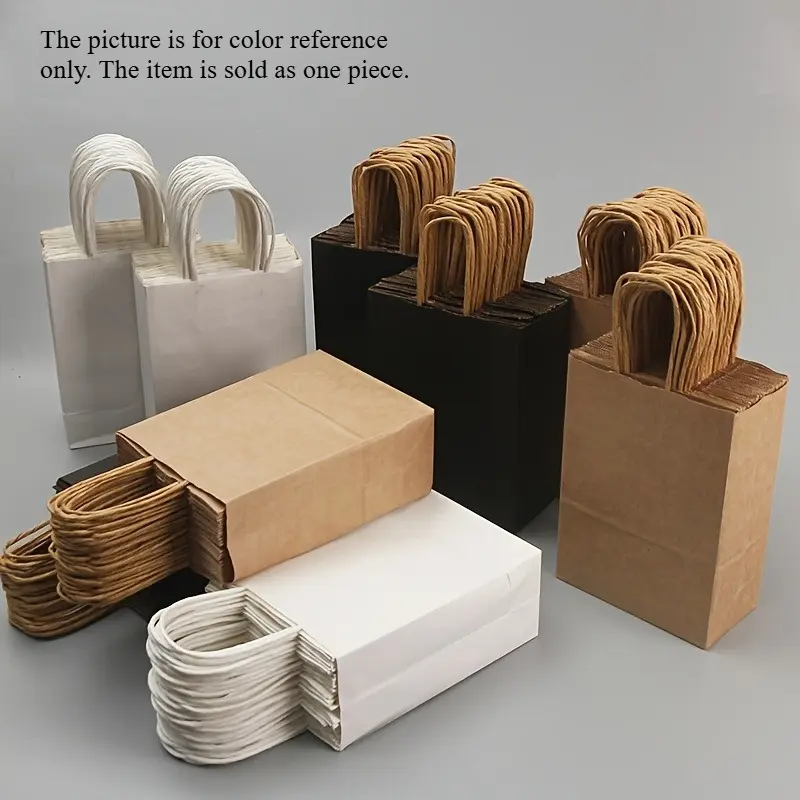 Brown Kraft Paper Bags with Handles - Versatile Grocery Shopping, Retail, Small Business Supplies, Gift Wrapping Supplies, Party Favors, Party Gift Packs, Jewelry Display Packaging - 365-Day Use, Grocery Bags Reusable