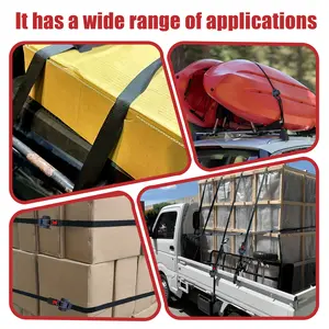 Retractable ratchet strap, 1500 lbs (approx. 680 kg) breaking strength self-retracting ratchet, with heavy-duty soft loop, 137.8 in automatic tightening strap for easy towing of motorcycles, trucks, and securing cargo, 2-piece set, Cargo Trailer Straps