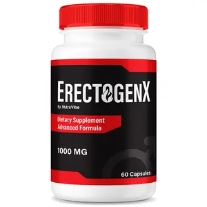 ErectogenX - Advanced Formula 1000mg Capsules with Natural Ingredients for Health & Wellness 60 Count