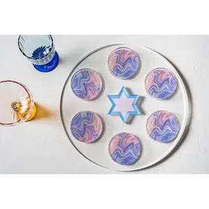 Lavender Swirl Seder Plate/Holiday Platter