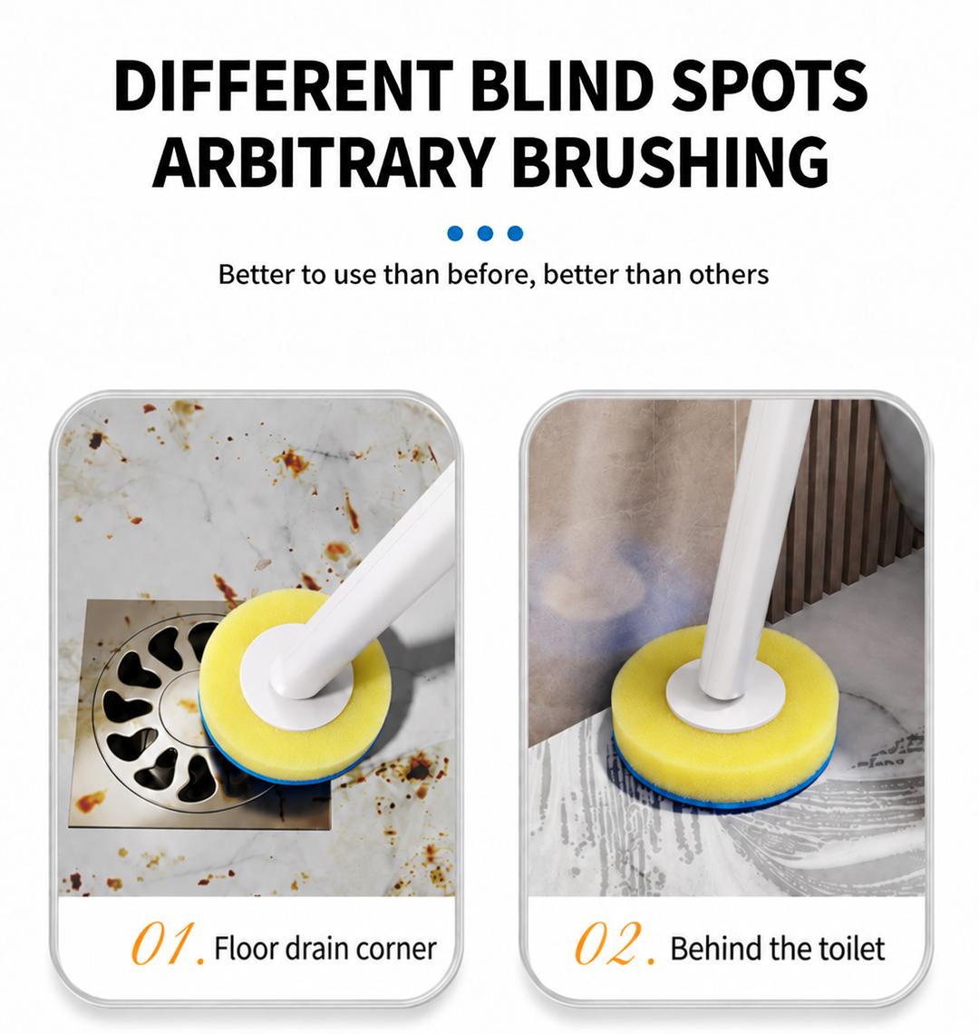 SOPAMI Disposable Toilet Scrubber Brush Kit - 1 Handle + 32 Refill Heads (16 Option Available), No-Touch Rotating Scrubber, Self-Clean Pad, Holder, Toilet Cleaning System for Under-Rim & Corners, Ideal for Busy Home Bathrooms,sohochic