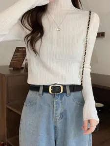 Women's Fashionable Solid Color Belt, Casual Modern Waistband for Jeans Trousers, Fashion Belt for Party, Daily Clothing Decor, Trendy All-match & Exquisite Belt for Birthday Gift, Stylish Belts