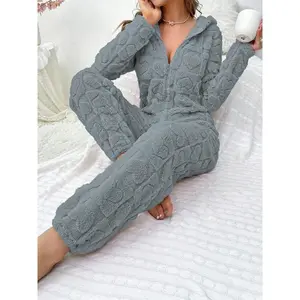Holiday Essential Warm Hooded Onesie – Soft & Comfortable Winter Sleepwear