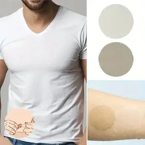 Men's Disposable Anti-Chafe Nipple Covers, Soft Non-Woven Fabric, Solid Color, Sports Bra Accessories, Pack of 100