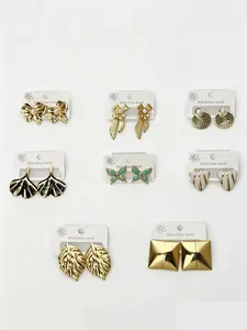 Gold Stainless Steel Earrings for Women, Vintage Chunky Statement Earrings, Hypoallergenic Fashion Jewelry Gifts for Party