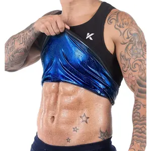 Kewlioo Men's Heat Trapping Pullover Sweat Enhancing Vest - Compression Shapewear Top for Gym Workouts and Exercise Sauna Suit Shirt Kewlioo