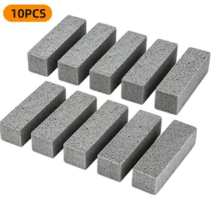 10 Pack Pumice Stone for Toilet Bowl - Scratch-Free Hard Water Stain Remover for Porcelain, Grills, Tiles & Pools