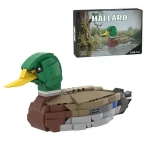 Mallard Duck Building Blocks Set, Collectible Bird Model Kit for Display, MOC-199926, 301 Pieces