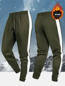 Men's Multifunctional Sports Pants, Side Stripe Design, Elastic Waistband, Comfortable Polyester Blend, Durable, Ideal for Gym, Running, Daily Wear, Athleisure Pants