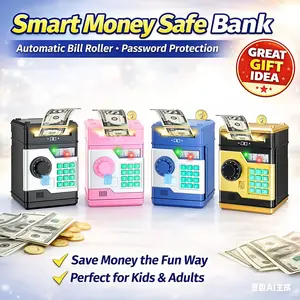 Piggy Bank for Kids - Electronic Money Saving Box w/Code- ATM Safe - Toy Coin Bank - Christmas Boys Toys for Age 3, 4, 5, 6, 7, 8, 9 - Birthday Gifts for 8, 9, 10, 11, 12 Year Old Boy and Girl