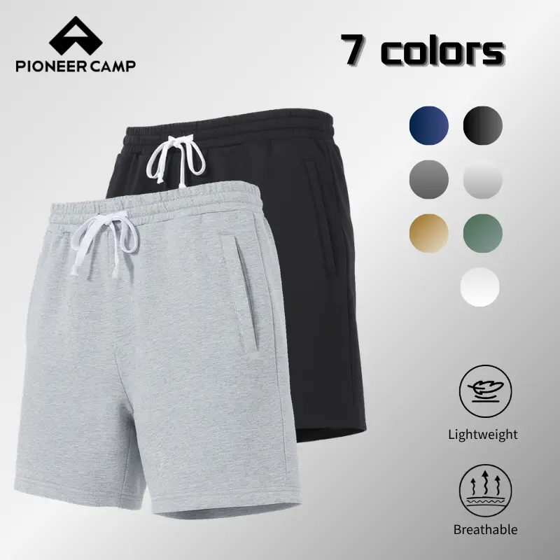 Pioneer Camp Sweat Shorts for Men 5 Inch Inseam Shorts Athletic Gym Workout Casual Cotton Shorts for Running Pajama Lounge