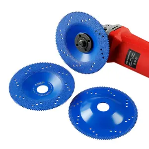 5" (125mm) Vacuum Brazed Diamond Grinding Wheel, 5/8"-11 Thread Diamond Cup Blade for Quartz, Marble & Granite,  Dry Cutting & Chamfering Disc for Stone Edge Grinding