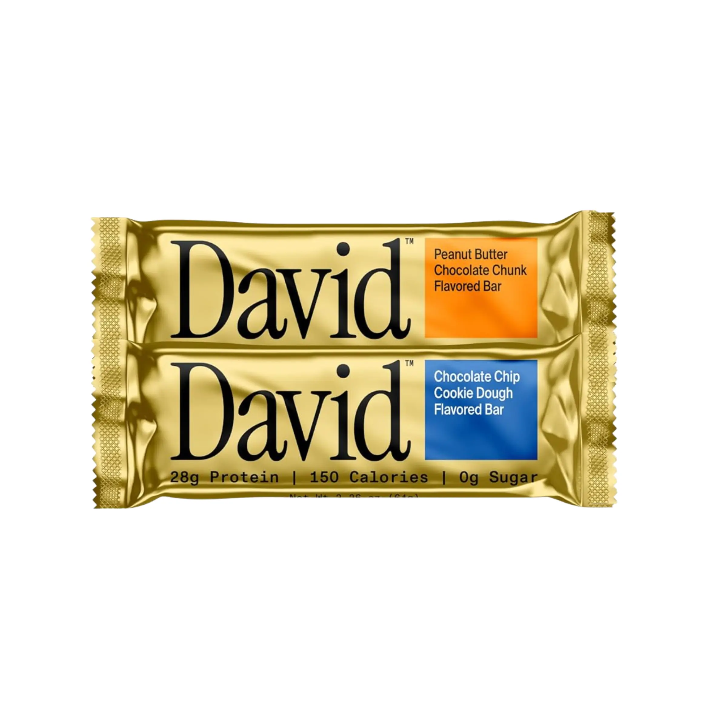 David High Protein Bars - 0g of Sugar, Low Carb, Gluten Free - 28g of Protein, 150 Calories - Variety 6 Pack (3x Peanut Butter Chocolate Chunk, 3x Chocolate Chip Cookie Dough