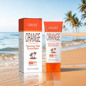 Orange Tanning Gel, Hydrating, Moisturizing and Nourishing Coconut Tanning Sun Cream, Easy To Apply and Remove, Suitable for All Skin Types, Body Care, Glycerin, Oil