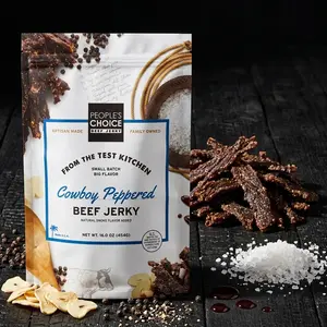 Cowboy Peppered Beef Jerky - Authentic Dried Flavor, Ideal for Snacking and Comfortable Eating
