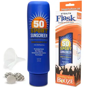 Smuggle Your Booze SPF 50 Sunscreen Flask Smuggle Your Booze SPF 50 Sunscreen Flask