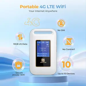 FIRSTNUM Portable WiFi Hotspot device 4G Data Worldwide No SIM Card Needed & Tri-Band Support Car/RV/Traval WiFi Router Wireless wifi portátil mobile wifi router mobile wifi router