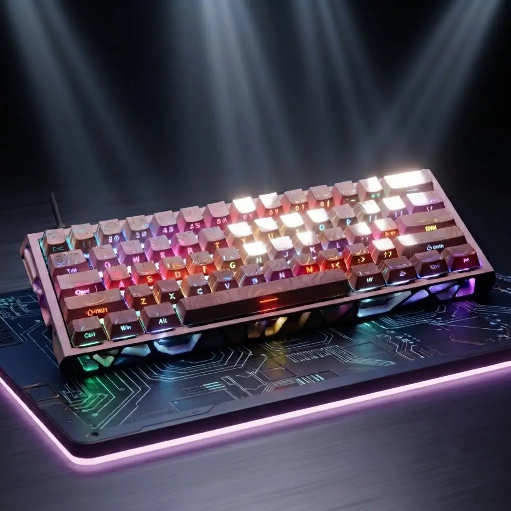 NC61 61-Key Magnetic Switch Mechanical Keyboard, Compact Gaming Keyboard with Hall Effect Switches, RGB Backlight, Fast Response Wired Keyboard for PC, Laptop and Gaming Setup
