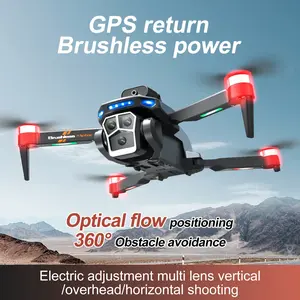 Drone S158 GPS Professional Drone 3000M 360° Obstacle Avoidance 4K  Camera Dron 5G Brushless Motor Foldable Quadcopter Boy Toy Folding 8K-Gps-Black-1B