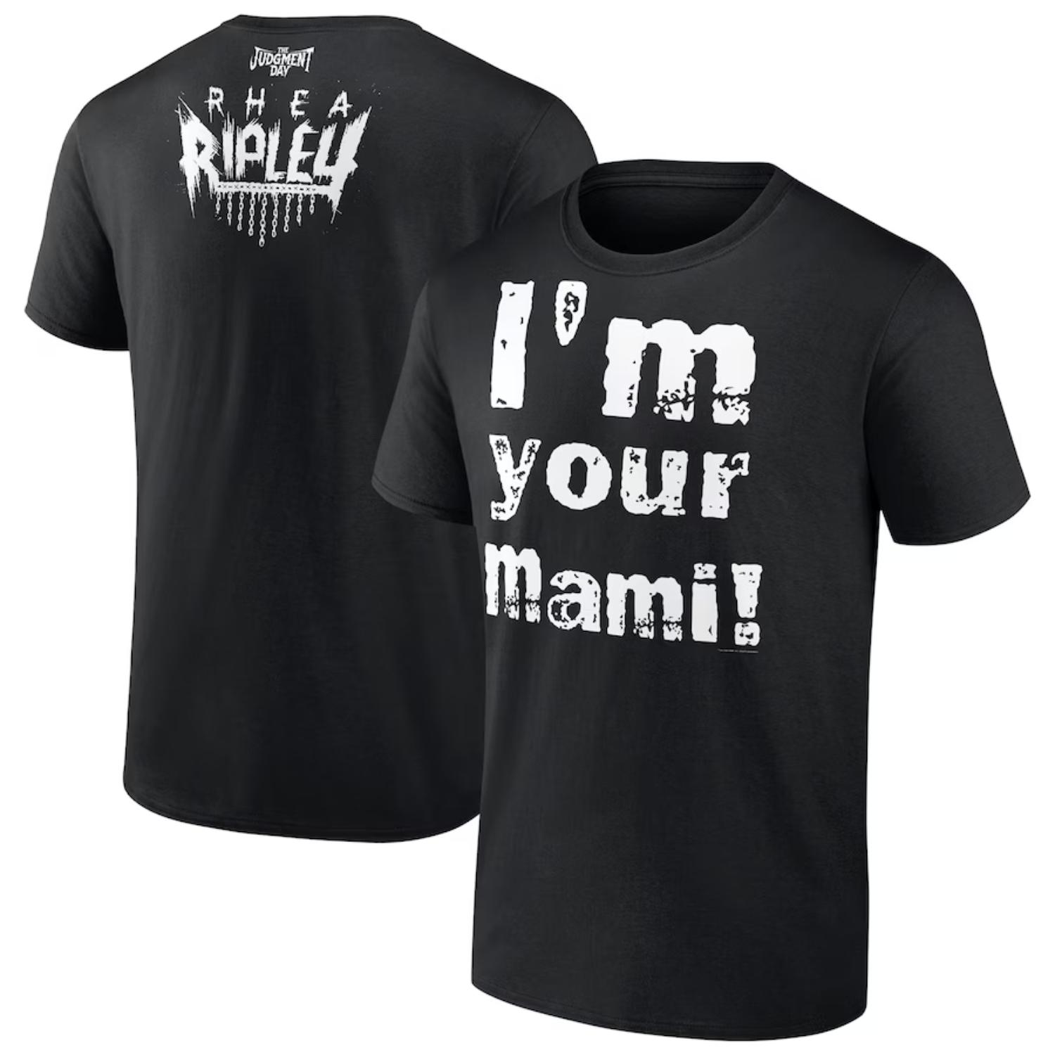 Men’s Black Rhea Ripley I’m Your Mami Unisex Shirt, Graphic Tee WWE Shirt For Men, Menswear Streetwear
