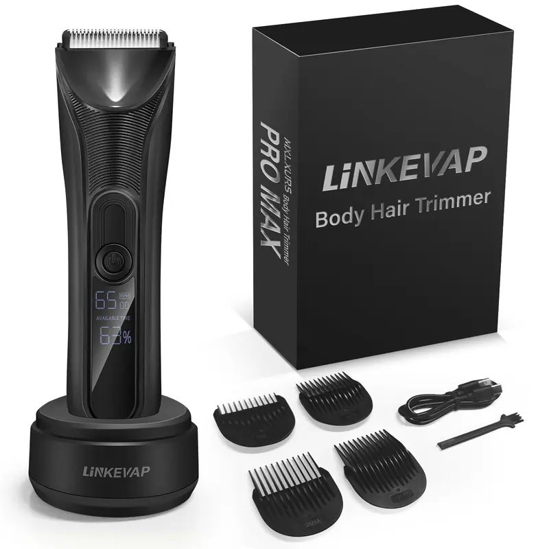 Electric Body Hair Trimmer, Cordless Groin Hair Trimmer for Men, Waterproof Electric Shaver, Men's Hair Removal Tool, Great for Men's Daily Use, Christmas Gift, Winter Gift Set, Winter Gift, Electric Hair Trimmer | backtoschool