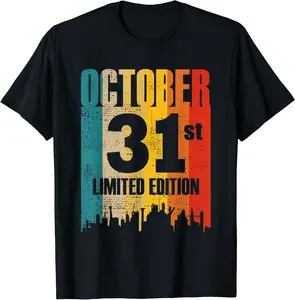 October 31 Limited Edition 31st Day Retro Vintage Birthday T-Shirt - Logantre Shop 81B09F8XQ7YW