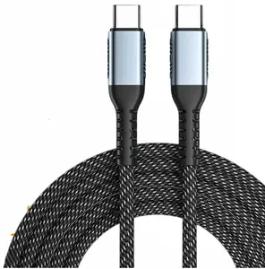 AMERICAN RECORDER USB-C to USB-C Heavy Duty Nylon Braided Cable with Built-in Marker Chip