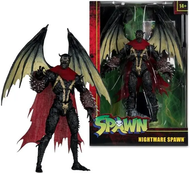McFarlane Toys - Spawn Nightmare Spawn (Classic) 7" Scale Figurine, Statue with Accessory, Display Base, Large Wings, Collectible Art Card [COLLECTIBLES], Character Biography