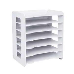 7 Tier Desktop Organizer Paper File Holder Document Storage Rack Office Home NEW