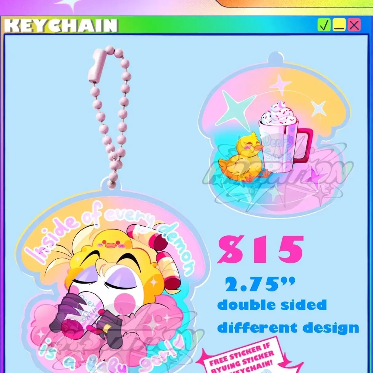 Lucifer Hazbin Baby Gorl Keychain