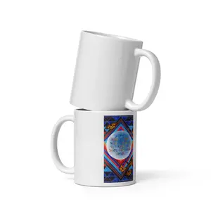 White glossy mug