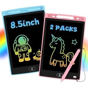 2 Pack LCD Writing Tablet for Kids, Erasable and Reusable Toddler Doodle Board in 8.5 inch, Ideal Educational Drawing Pad for Learning Toy for Ages 38 Gifts for Girls Boys