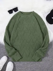 New Spring Autumn Japanese Round Neck Couple Sweater, Casual Plain Long Sleeve Knitwear, Warm Fashion Design for Fall & Winter