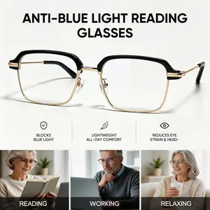 SummerVibes Auto-Adjusting HD Reading Glasses with Blue Light Blocking & UV Protection, Comfortable Eyewear for Work, Travel & Everyday Use