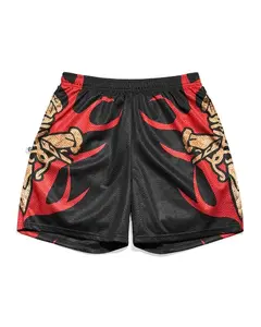 WWE Men Shorts Dragon Print Street Style Casual Summer Gym Athletic Wear Loose Fit Comfortable Basketball Shorts Unisex Sportswear Training Workout Pants