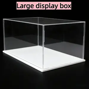 Large Size Collectible Display Storage Box, Plastic Assembled Dustproof Showcase, Base, Two Sizes, for Action Figures, Car Models, Figurines