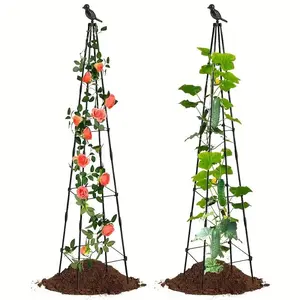 Outdoor Garden Fence, 1 Set Climbing Plant Garden Fence, Garden Border Fence, Plant Cages and Supports for Grapes, Vegetables, Flowers, Potted Plants