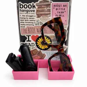Kindle Organizer With Glasses & Remote Holder Nightstand Or Wall Mounted Booktok 3D Printed Storage Solution