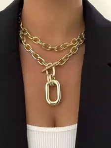 Two high-end double-layer collarbone necklaces, handcrafted with polished finishes that enhance shine and feel when worn. Suitable for everyday wear, parties, dates, and daily outfits; also suitable as a gift.