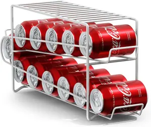 Sorbus Soda Can Rack Beverage Dispenser – Dispenses 12 Standard Size 12oz Soda Cans (White)