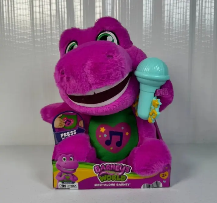 Mattel Barney’s World Sing-A-Long Barney Plush with Sound