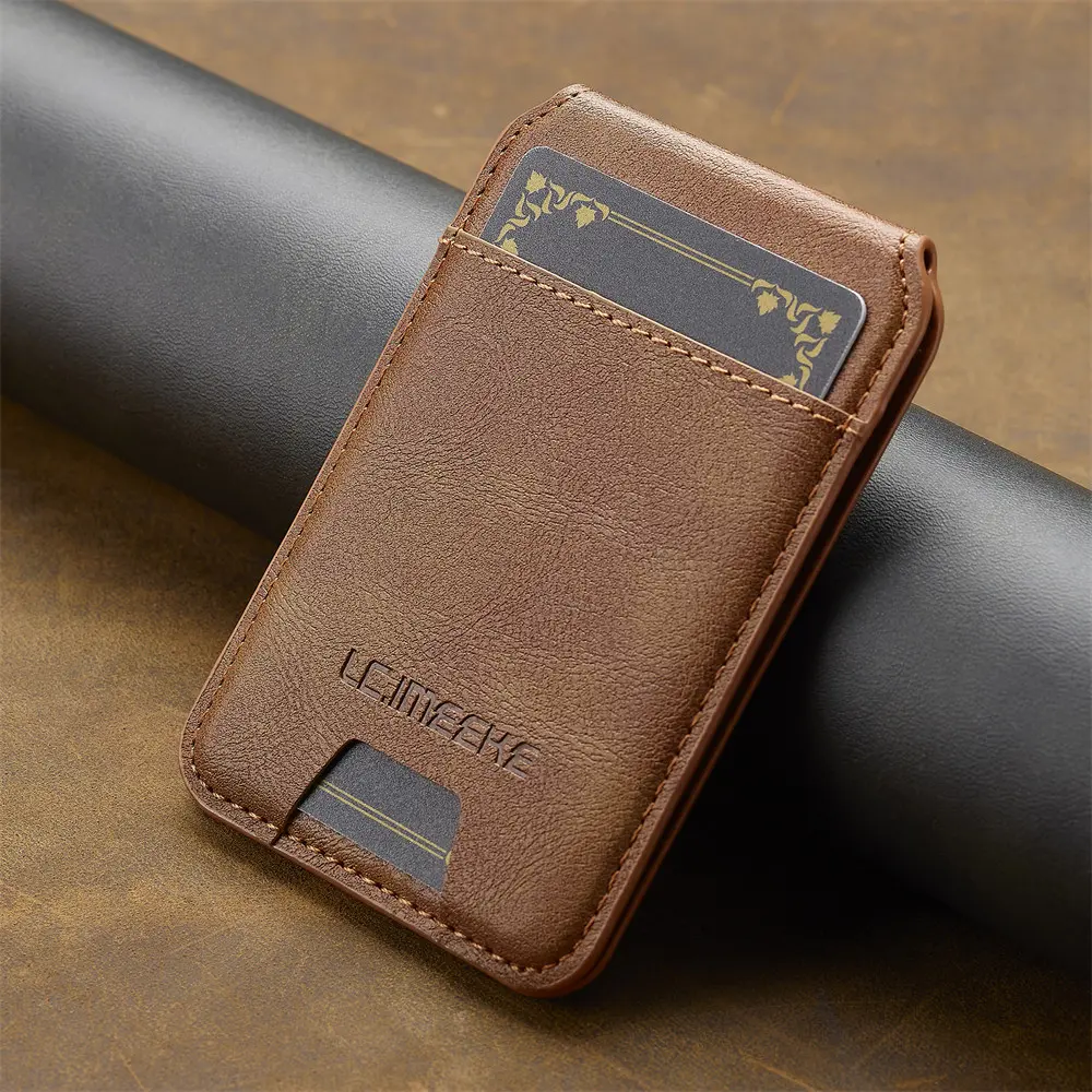 Lambskin Leather MagSafe Wallet with Card Slots - Luxury Protective Accessory for iPhone 16/15/14/13/12 Pro Max, iPhone Series Smartphones