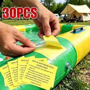 30pcs Waterproof Repair Patches, Strong Adhesive PVC Stickers, for Inflatable Products, Swim Rings, Air Mattresses, Tents, Pools, Outdoor Gear